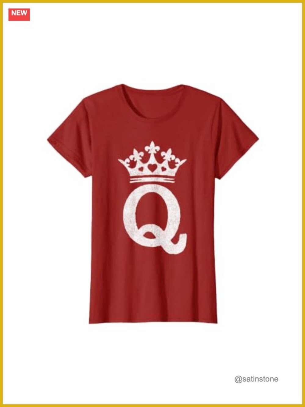 Queen of Hearts Halloween Costume T-Shirt Novelty Graphic Tee